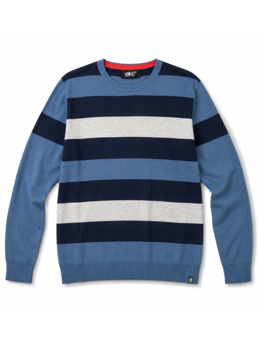 NWT The North Face long-sleeve crew neck striped wool blend sweater